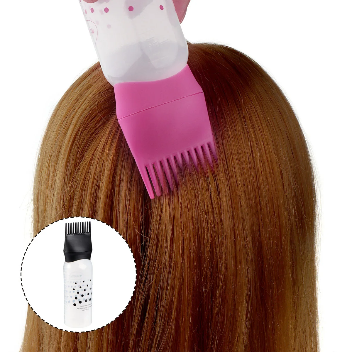 3 قطع من زجاجات التنظيف الجاف لون الشعر مع خطوط مقياس ناعمة وخفيفة الوزن للاستخدام في صالونات التجميل المنزلية وزجاجة صبغ الشعر مع مشط