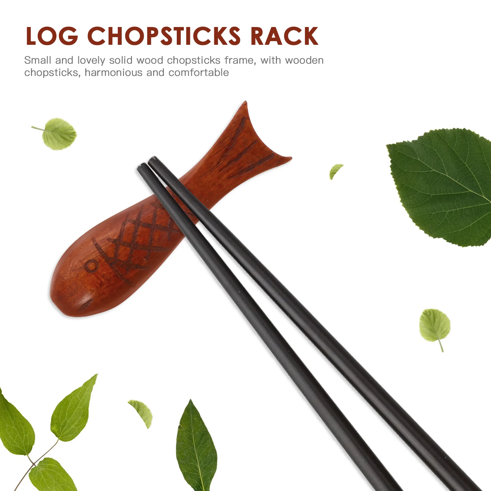 

4 шт. деревянные держатели для палочек для еды, натуральная легкая подставка в форме рыбы для палочек для еды, подставка для кухни, столовой