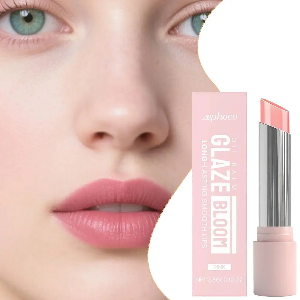Roze Roos Gladde Lippenbalsem Glazuur Bloom Langdurige Gladde Lipolie Blam Vervagende Liplijnen Melanine Diep Hydraterende Merk Lipverzorging