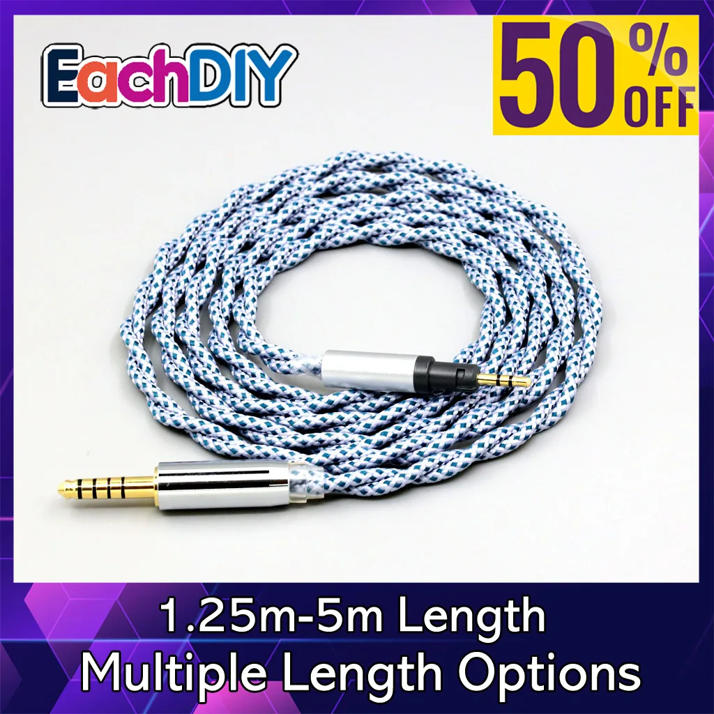 

99% Pure Silver Mix Graphene OCC Shielding Earphone Cable For Austrian Audio Hi-X15 Hi-X65 Hi-X50 X55 Headphones LN008666