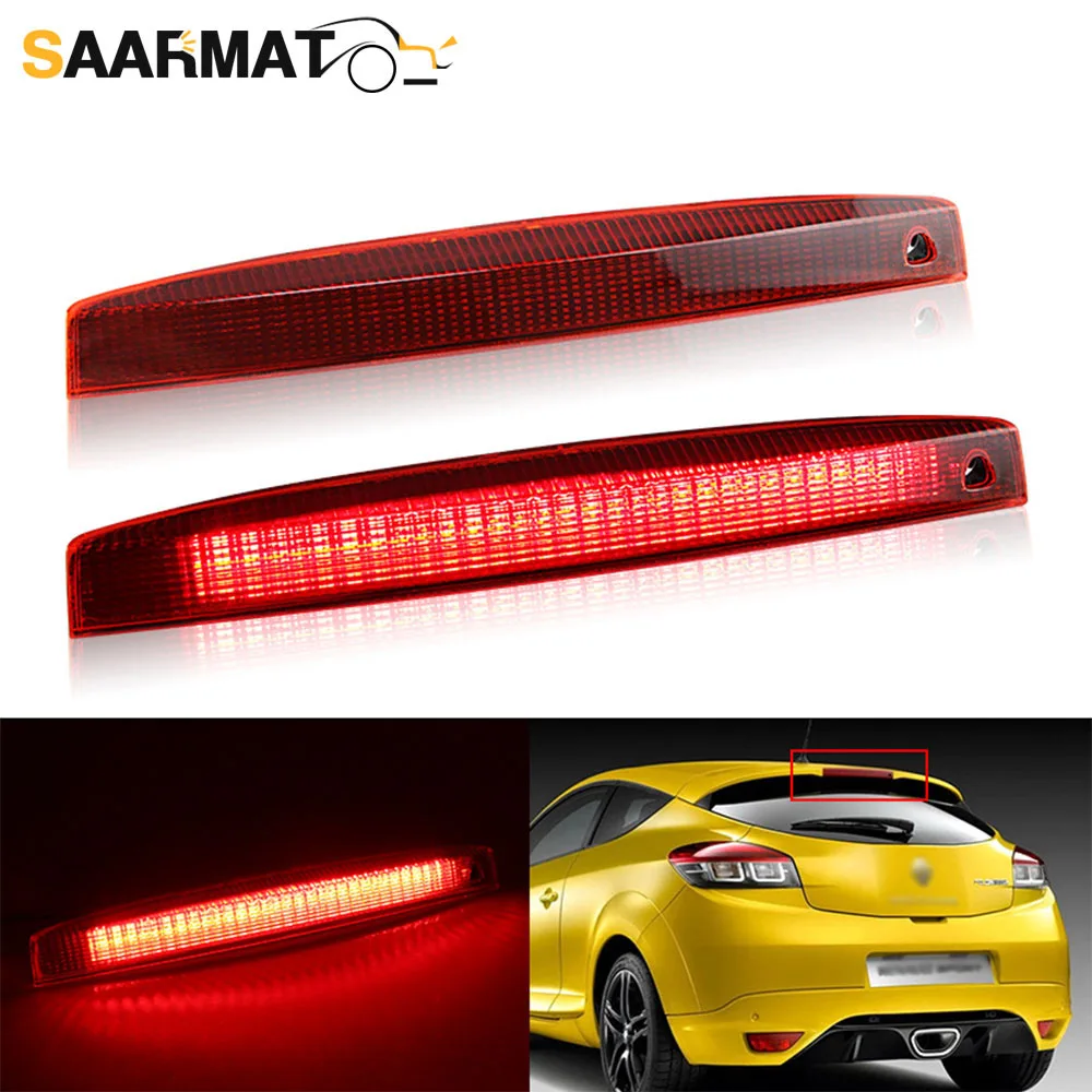 1× LED Car Rear Stop Tail Lamp Brake Light 8200175538 for Renault Megane MK2 Estate 2003-2008 High Level Third Light Accessories