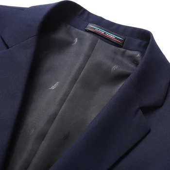 Blazer New Men's Fashion Business Solid Color British Style Professional Work Groom Wedding Dress Best Man Blazer Jacket 5