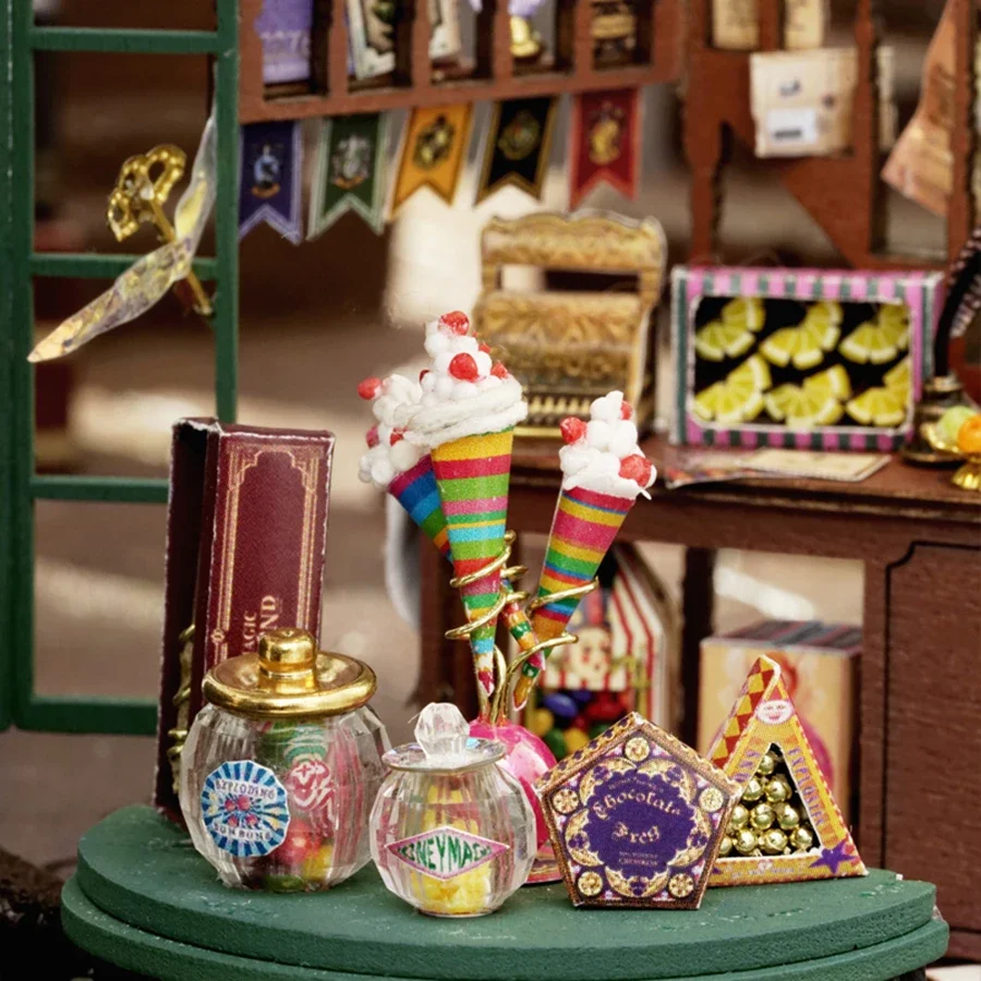 Mini kit de bricolage pour la fabrication de maisons de poupée, modèles Traproom, jouets, décorations de maison et de chambre avec meubles, artisanat en bois