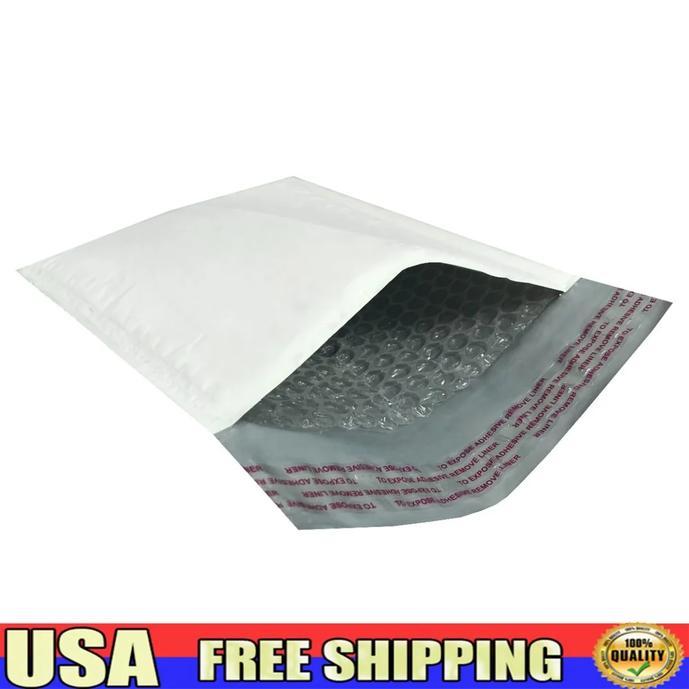 

50 Pack Poly Bubble Mailers 6x10 Inch Self Seal Padded Envelopes Durable Water Resistant Shipping Bags Safe Package Protection