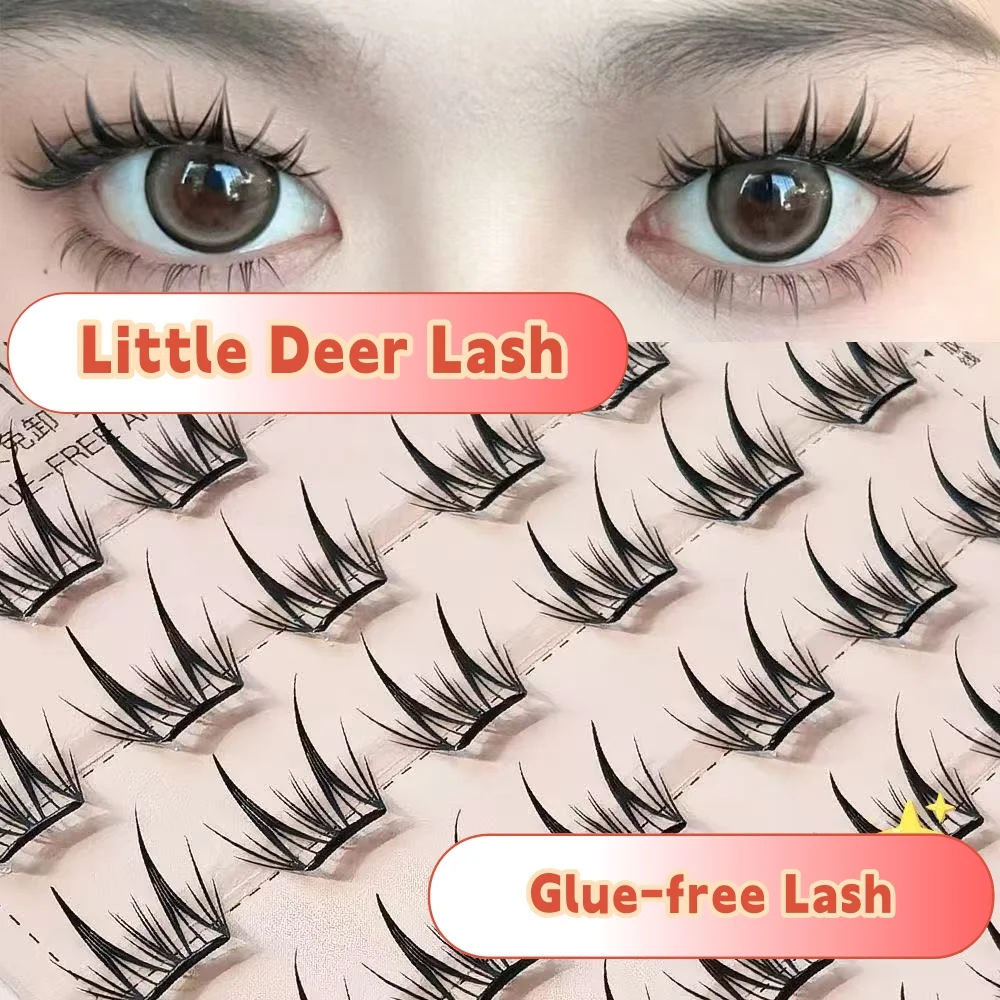 MJ Self Adhesive DIY Lashes No Glue Needed Reusable Bottom Lash  Fluffy Cluster Eyelash Korean DIY Manga Lash Extension At Home image 5