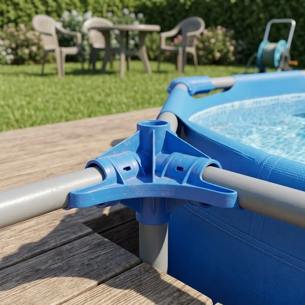 Reinforced Corner Bracket For Pool Frame Ground Garden Swimming Pool Corner Support Hardware Easy Mount Stable Design