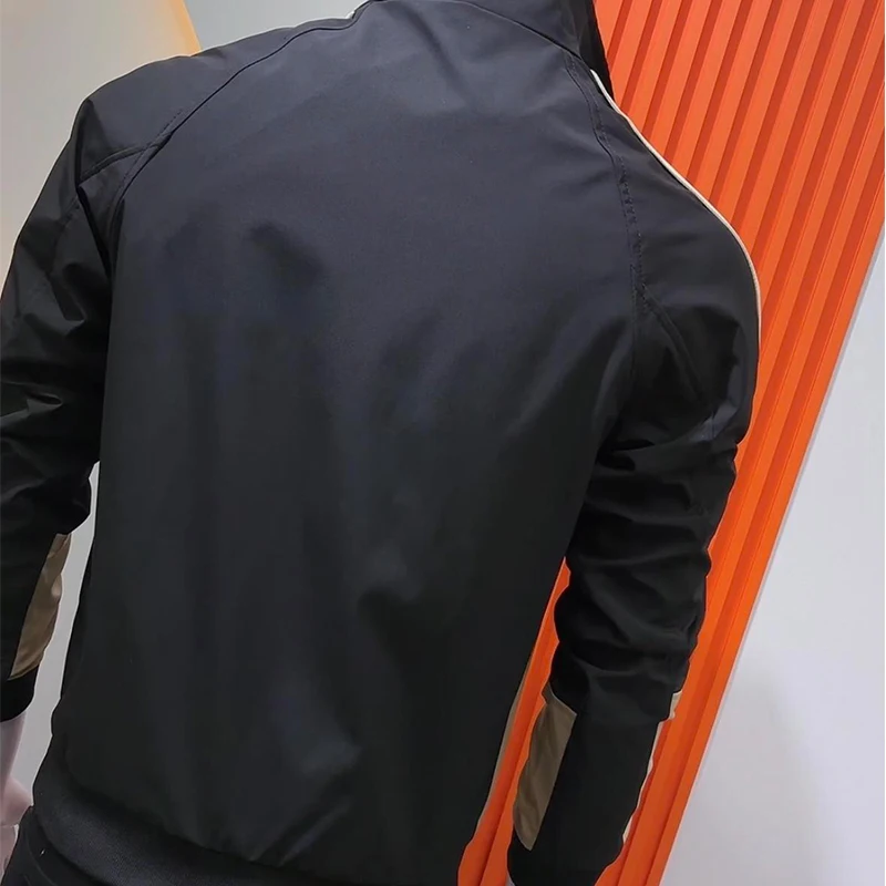 

Slim Fit, корейская мужская одежда Jaet, новая мода, верхняя одежда, весенне-осенний цвет, блузка с воротником-стойкой, универсальный модный топ Haome