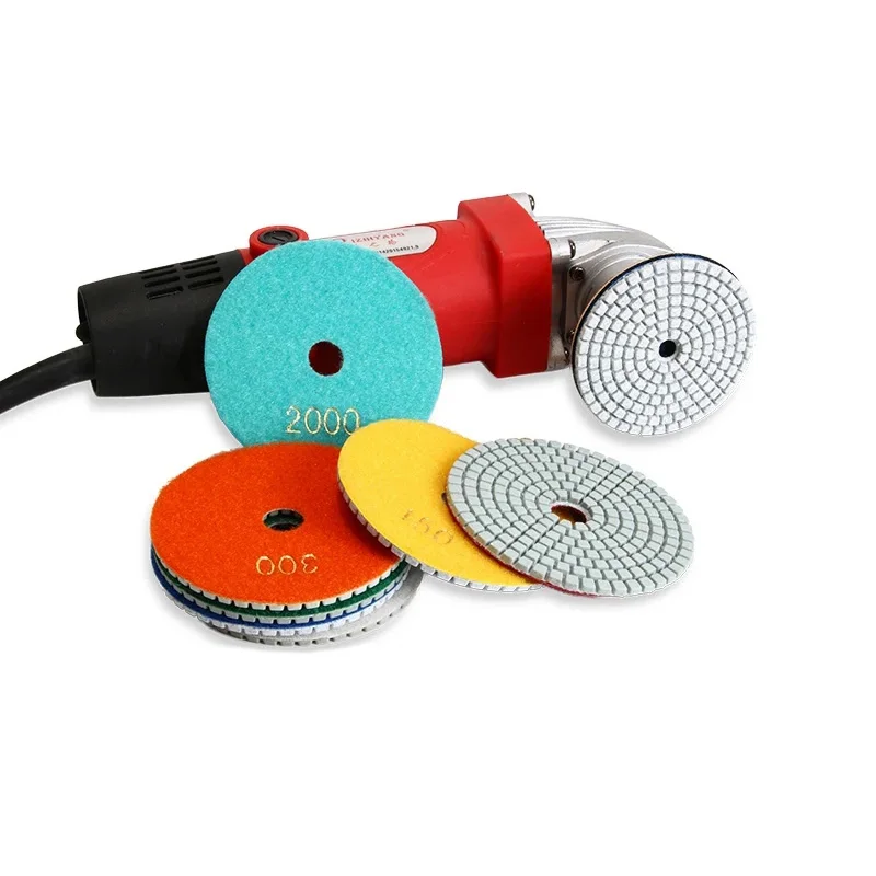 20 pieces P30 to P5000 Dia. 100mm Diamond Wet Flexible Polishing Pad for Marble Stone Ceramic Tiles