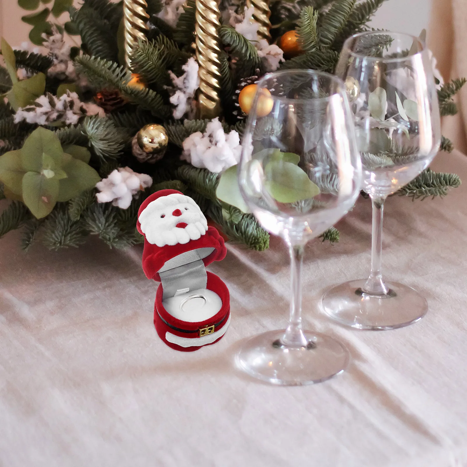 

Festive Santa Claus Jewelry Box Organizer Durable Storage Case for Christmas Gifts Women Girls Santa Claus Jewelry Box