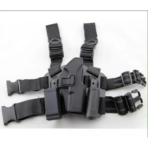 Tactical Gun Holster for Glock 17 19 USP 1911 M92 P226 Outdoor Hidden Leather Holster Real CS Gun Leg Holster Men CS Sport Gun