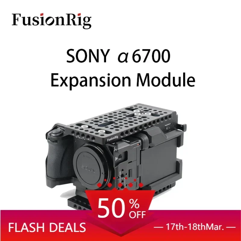 FusionRig For Sony A6700 Camera Cage Expansion Module cineback