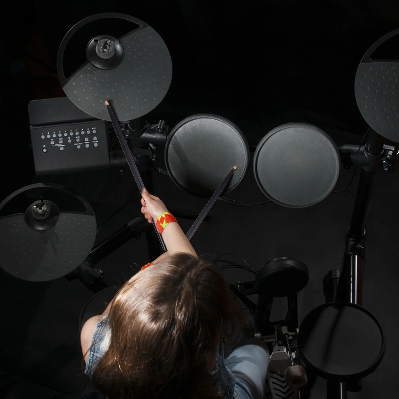 1 زوج أفخاذ 5a أفخاذ خشبية غير قابلة للانزلاق أداة قرع ملحق لممارسة أداء فرقة الموسيقى #6