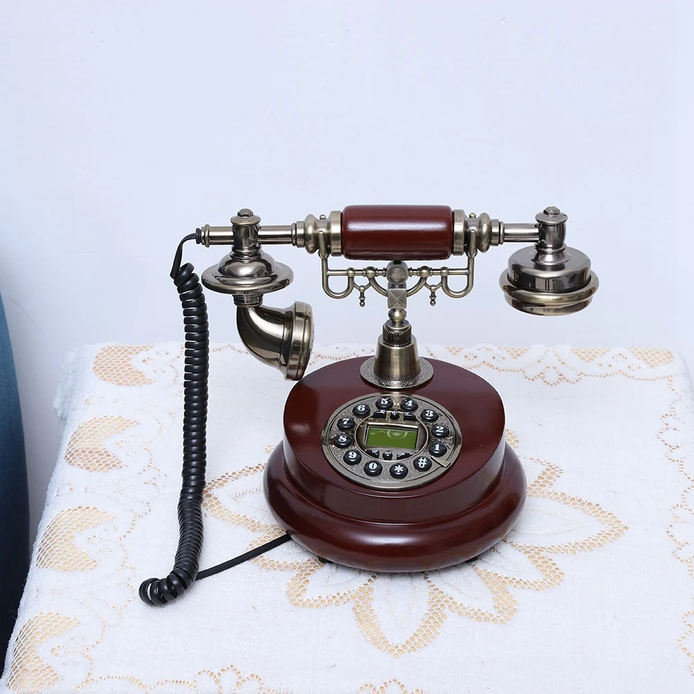 Top Retro Landline Phone European Old Fashioned Corded Telephone with Pause Redial function Fixed Phone for Home Hotel Office