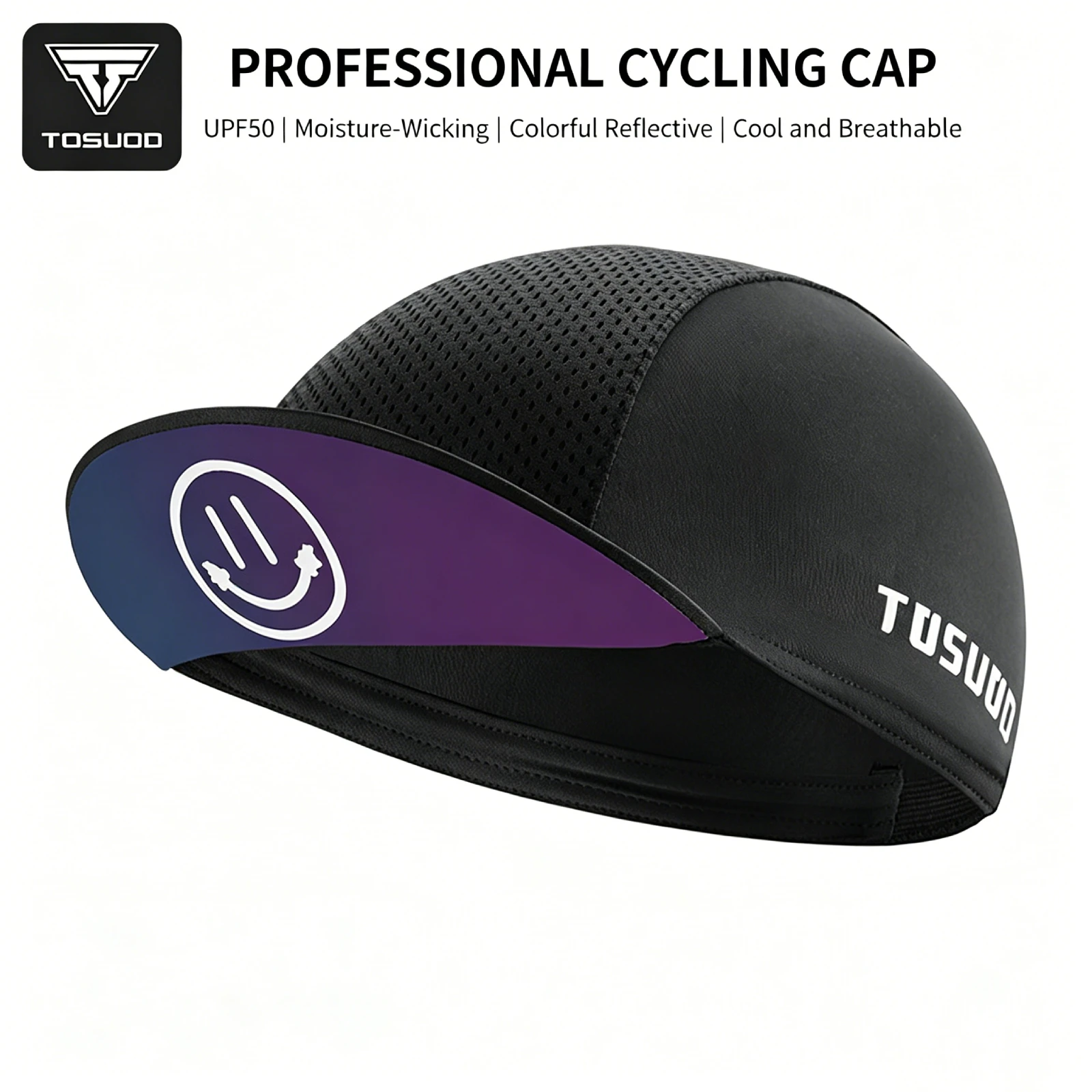 TOSUOD Summer  Light Mesh Cycling Caps Ice Silk Cooling UV Protection Quick Dry Under Helmet for MTB Road Bike Outdoor Sports