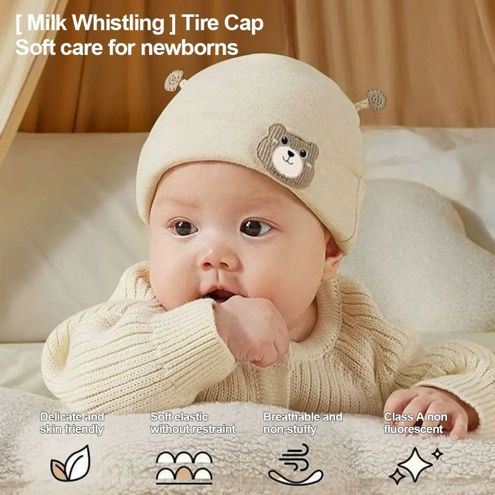 

Новые утолщенные теплые шапки, зимние теплые пуловеры для новорожденных, шапка с мультяшным медведем, шапки на осень-зиму