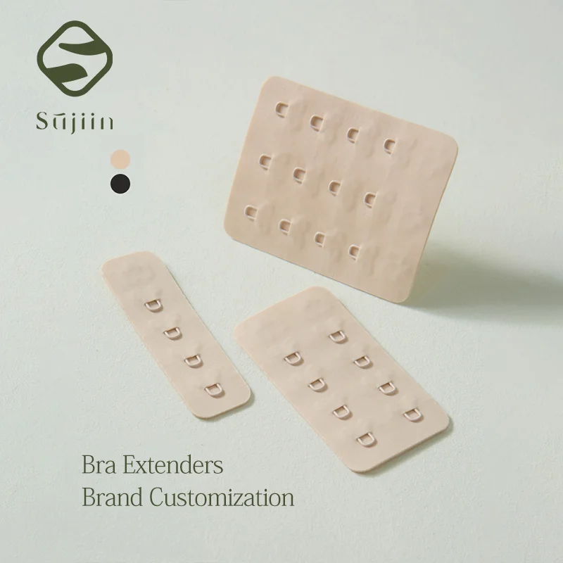 

SUJIIN Bra Extender 4 Rows 1 Hook / 2 Hook / 3 Hook Women's Bra Extension Strap Adjustable Bra Band Lady's Connector Buckle FLBK