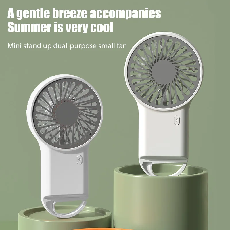 Mini Handheld Fan USB Charging Foldable Desktop Fans Portable Outdoor Fans Low Noise Compact Three Speed Adjustable Small Fan