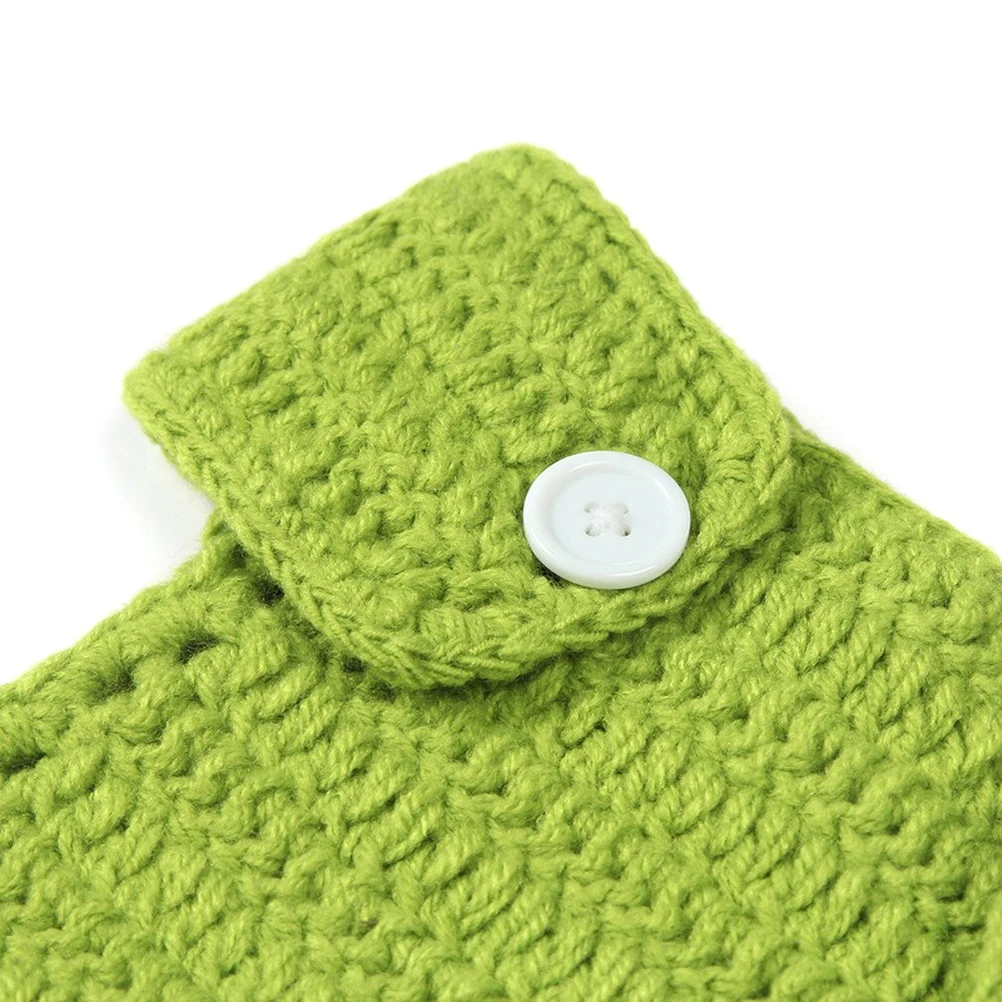 

Handmade Hat Baby Newborn Prop Outfit Infant Short Crochet Cap Suit Weave Bonnet