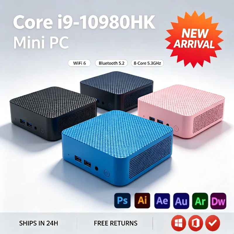 インテル-core-i9-10980hk-小型pc-16gb-ddr4-2tb-ssd-トリプル4k-hdmi-wifi6-bt52-静音冷却-ホームオフィス-デスクトップ-プロマックス