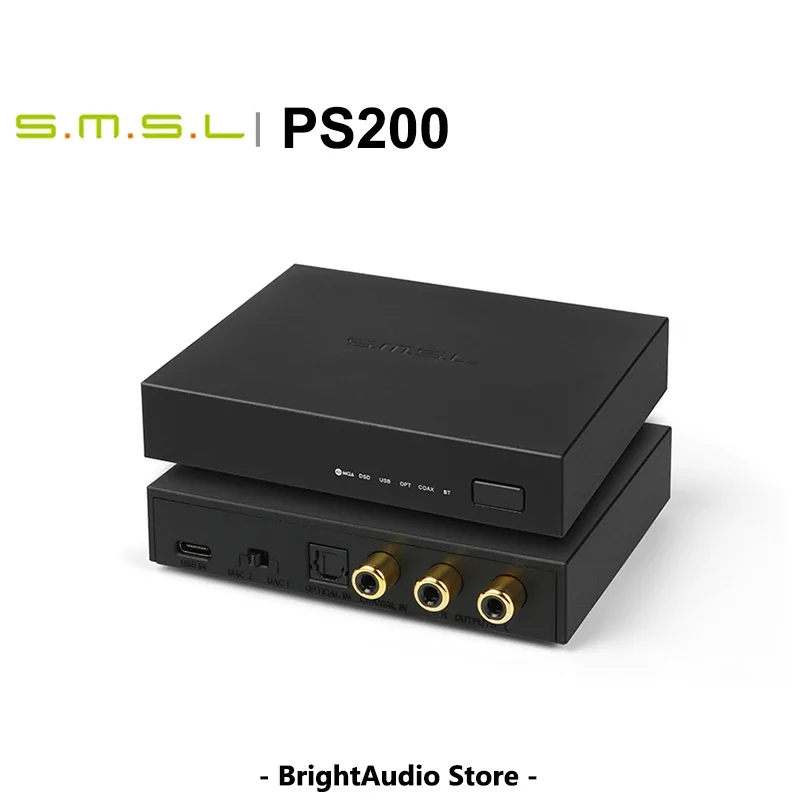 SMSL PS200 multifunctional audio decoder DAC ES9039Q2M MQA decoding support PCM768 DSD512 Bluetooth 5.0