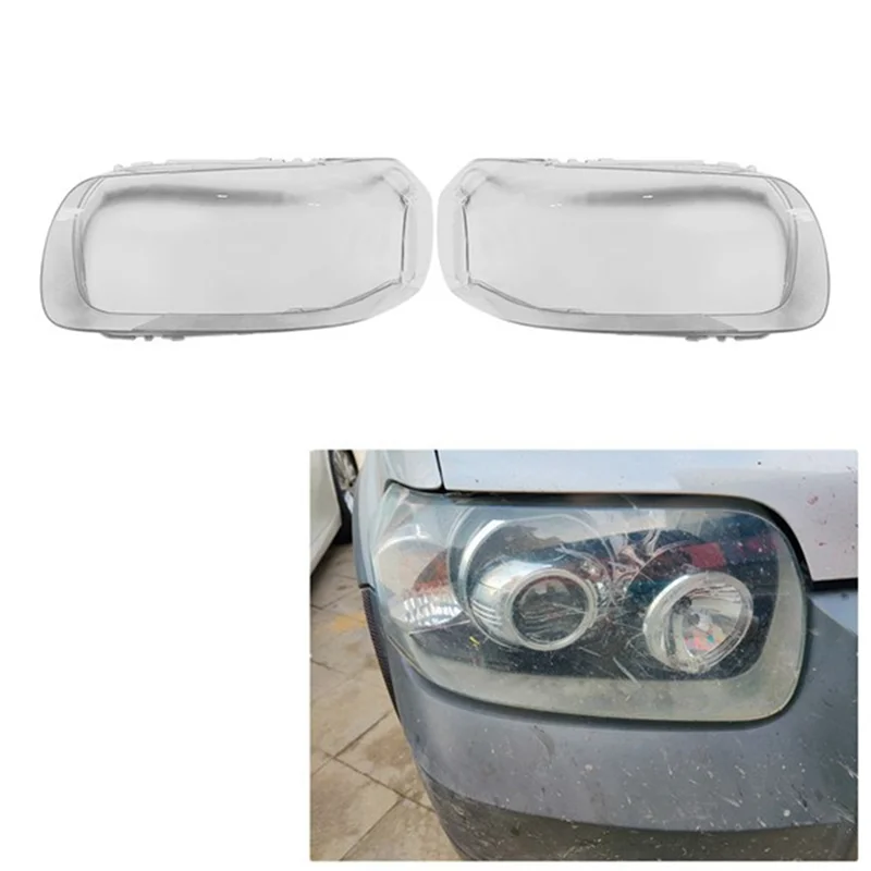 A04E-car farol escudo lâmpada sombra transparente lente capa do farol para ford kuga 2005 2006 2007