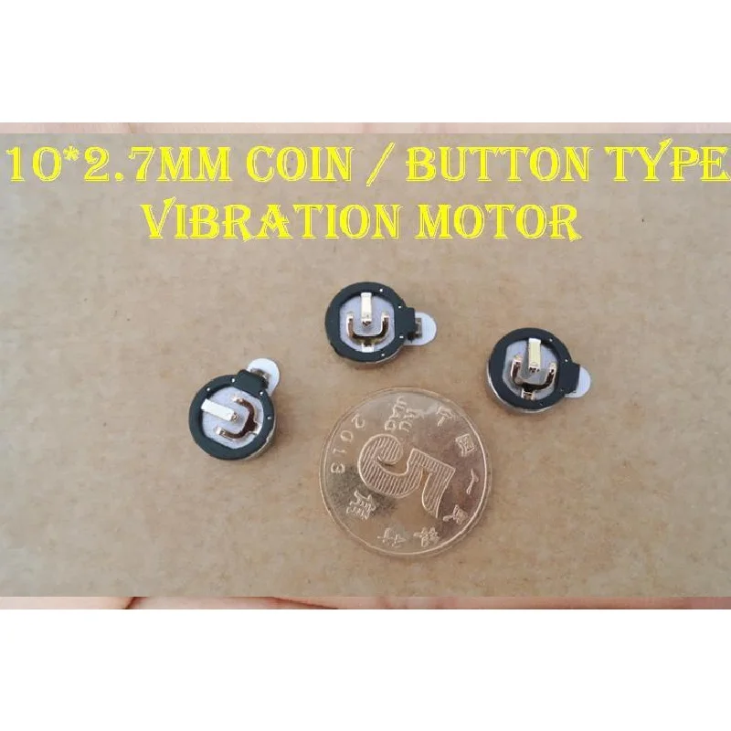 

20pcs/lot 3V 10*2.7MM Ultra Micro Button Type Coin Type Vibration Motor Mini Vibratiing motor