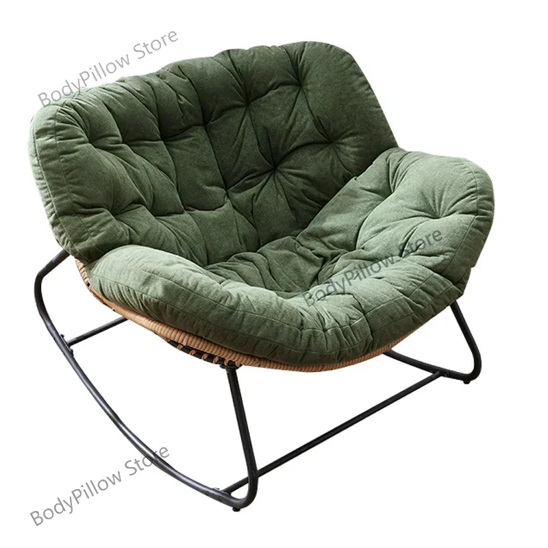 Lazy Rocking Recliner Chair Modern Green Home Women Luxury   Single Adults Sillas Para Comedor Furniture Decoration