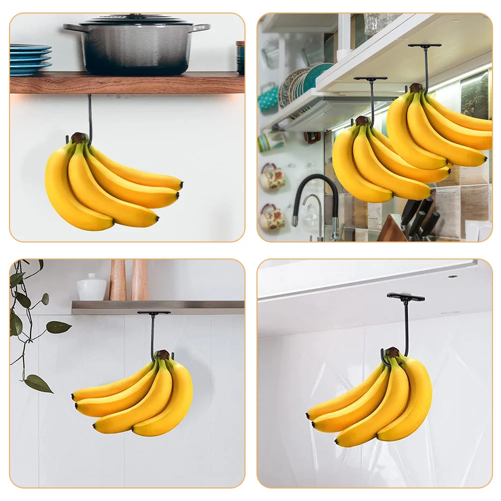 Banana Holder Stand Hook Storage Shelving Kitchen under Cabinet Tree Hanger Fruit Rack