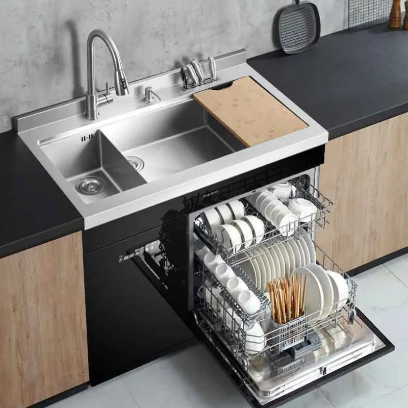 Integrated sink dishwasher Integrated automatic household dishwasher, ultrasonic independent 13 sets of disinfection