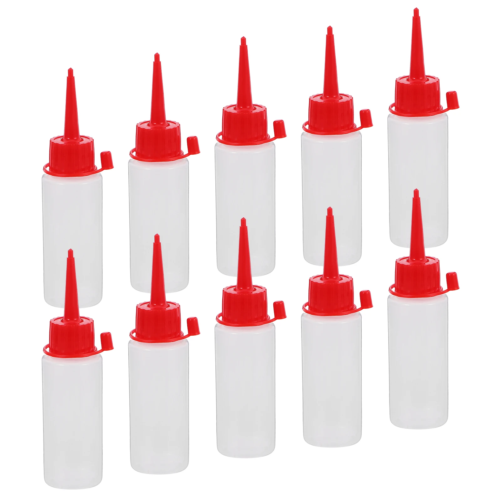 

10PCS LDPE Glue Bottles Empty Squeeze Paint Condiment Sauce Needle Dropper Sample Dispenser Soft Plastic for