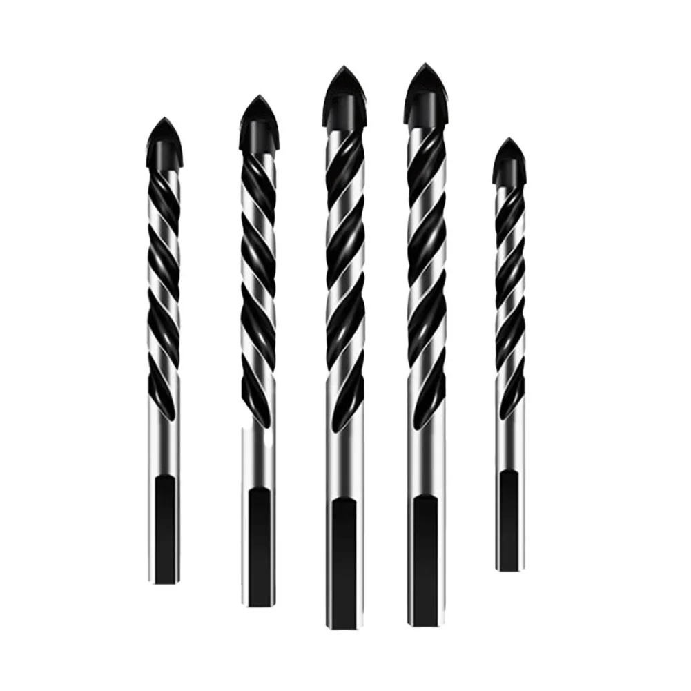 

Power Tools 5PCS Drill Bits Triangular Shape Handle Wood 3/4/5/6/6mm Brick Cement Cemented Carbide Wear Resistance