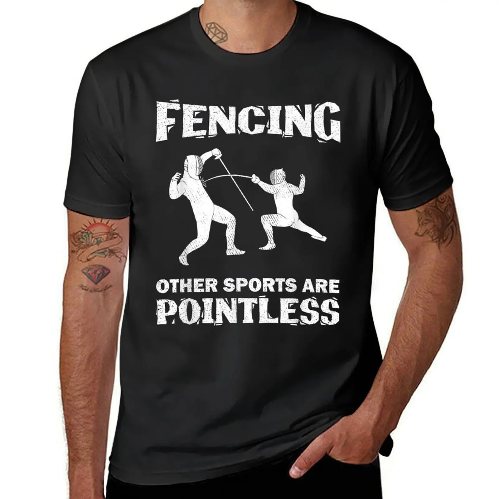 

Funny Fencing Accessories Swordplay Fencer Fencing Sport T-Shirt luxury t-shirt street wear summer tops mens clothes