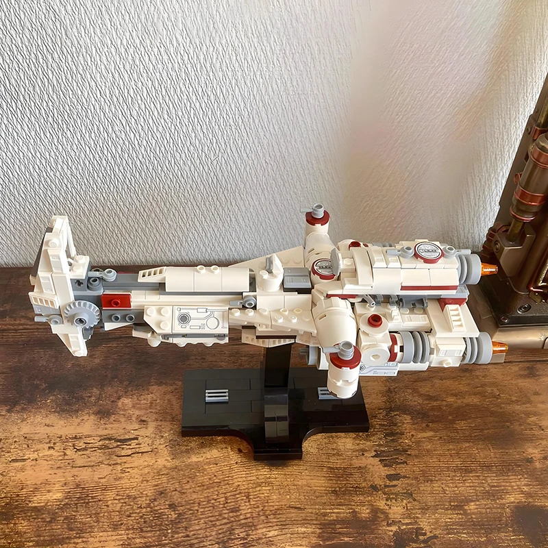 جديد MOC Star Battle Midi-scale Hammerhead Corvette اللبنات Tantive IV MOD Ver. DIY تجميع الطوب نموذج اللعب الهدايا