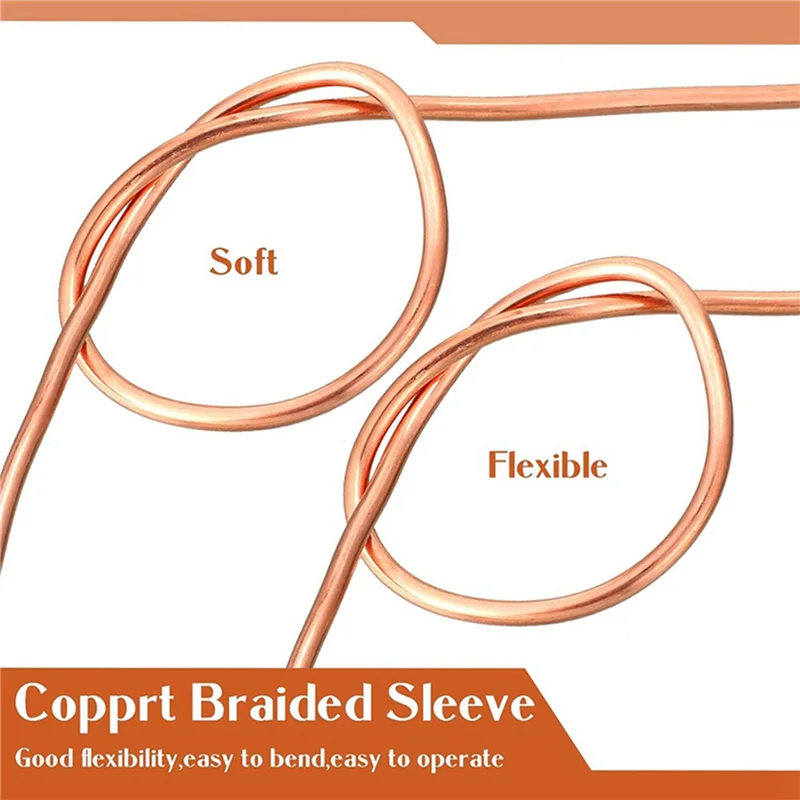 ABZS 4 Rolls Soft Copper Wire Solid Bare Bendable Wire For Electroculture, Jewelry Making (12 Gauge 52.49Feet Per Roll)