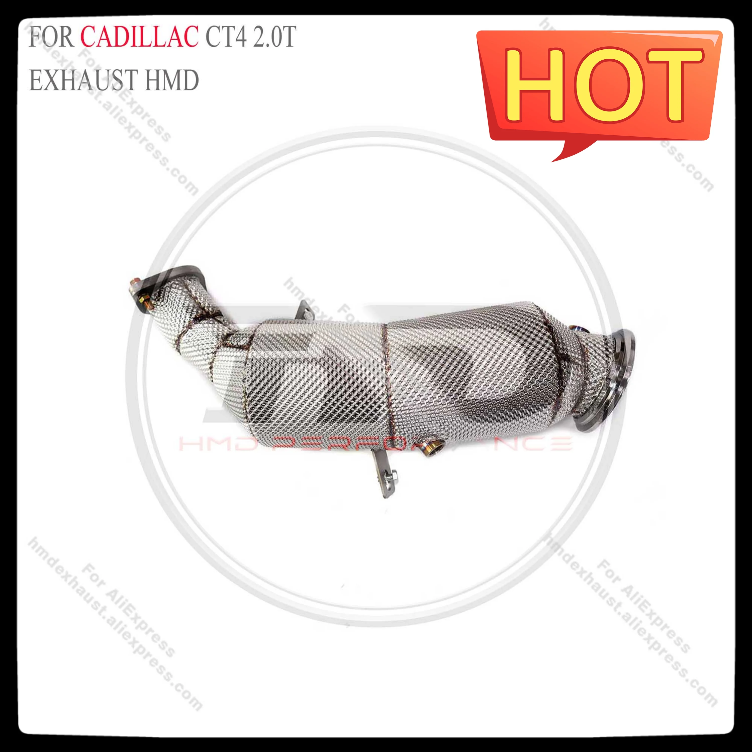 

HMD Exhaust System High Flow Performance Downpipe For Cadillac CT4 2.0T Auto Modification Header With Catalyst