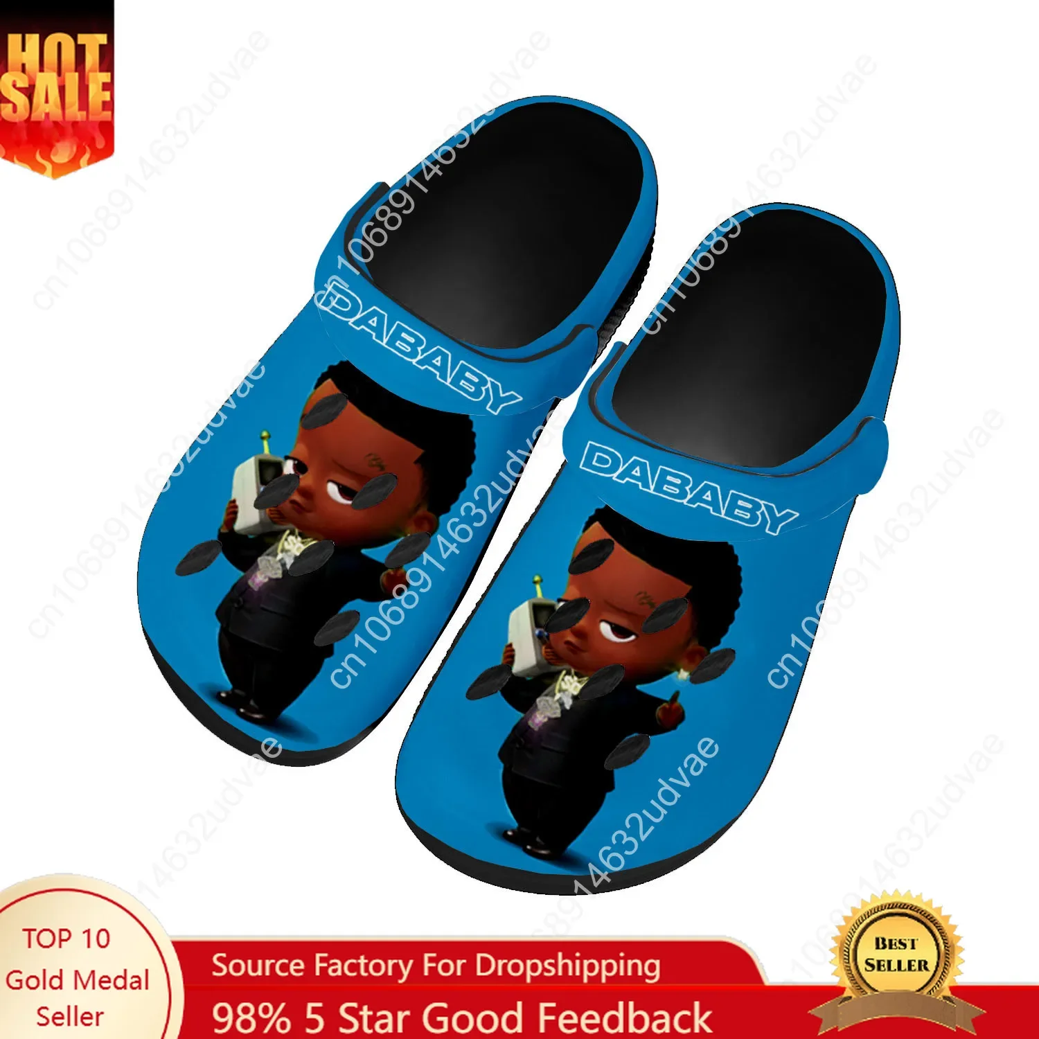 

DaBaby Water Shoes Men Women Teenager Comfortable Fashion Home Garden Clogs Custom Sandals Beach Breathable Hole Slippers