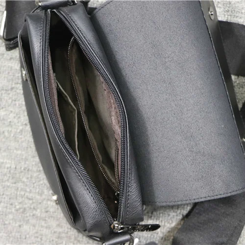 Nieuwe Merk Designer Koreaanse Stijl Heren Messenger Bags Casual Crossbody Kleine Lederen Zwarte Schouder Sling Dagelijkse Telefoon