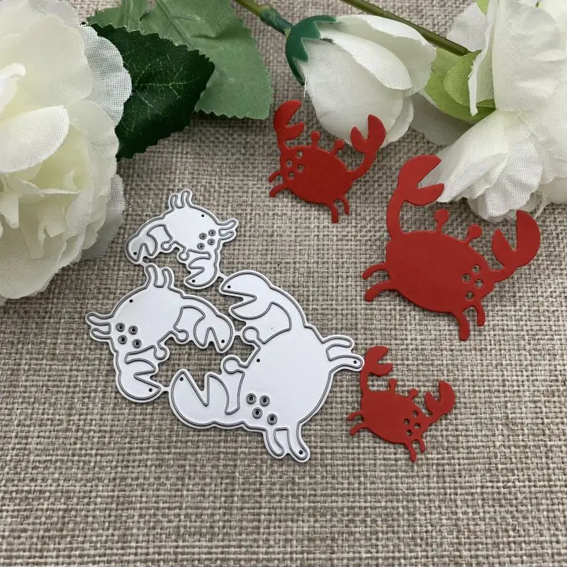 3Pcs Crab decoration Metal Cutting Dies For DIY Scrapbooking Decorative Embossing Handcraft Die Cutting Template Mold