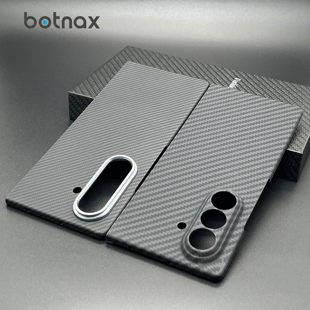 

botnax Carbon Fiber Case for Samsung Galaxy Z Fold7 Cover Light Weight Anti-Scratch Aramid Back Skin Shockproof Funda Shell