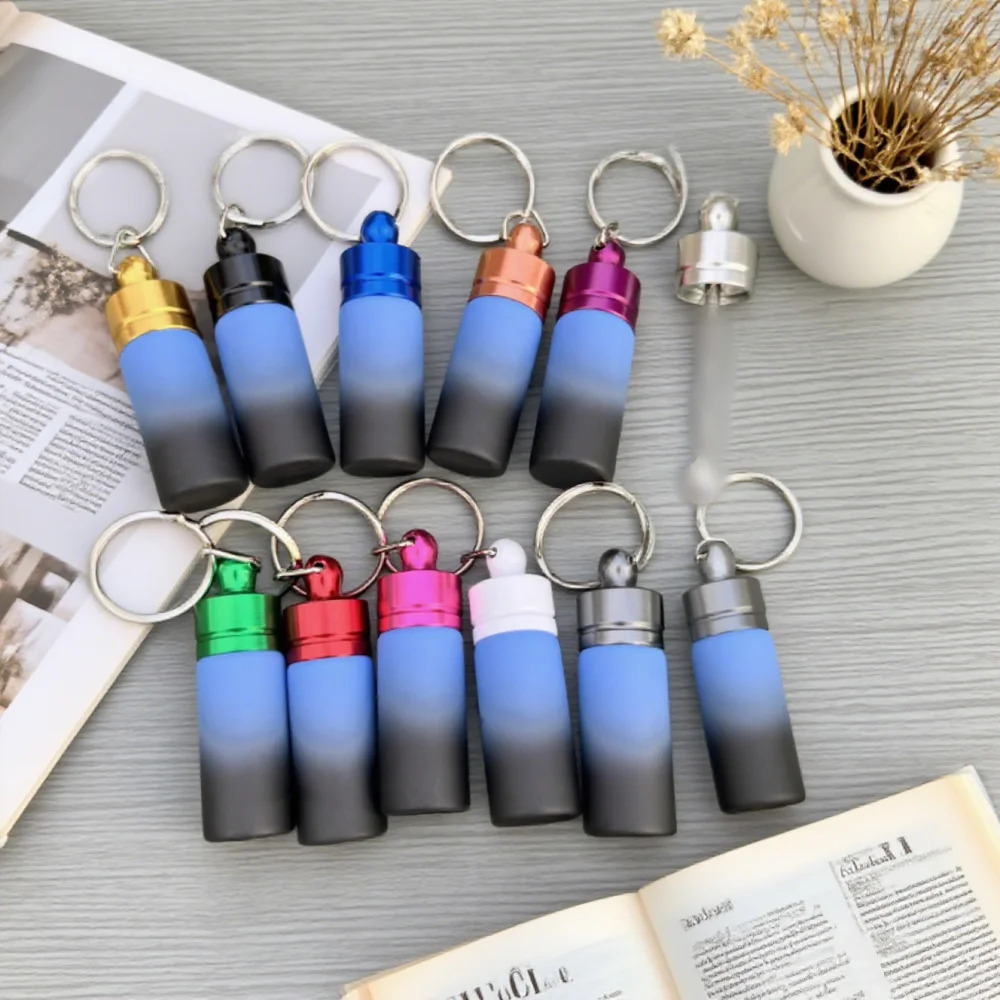 4Pcs/Lot Mini Bottle Jar Spice Container Case Waterproof Pocket Boxes Keychain Box Container Case Leak-proof Portable Storage