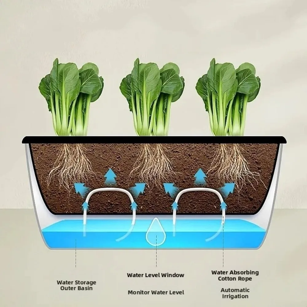 

Пластиковые гидропонные горшки для растений с автополивом, контейнеры для выращивания, утолщенные ящики для рассады, ящики для выращивания растений