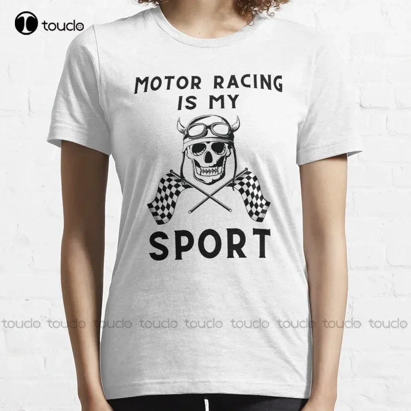 Motor Racing Is My Sport T-Shirt Graphic T Shirts Tee T Shirts Custom Unisex Tee Digital Printing Breathable Cotton Hip Hop Tee