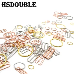 100 adet/grup 6mm ~ 25mm Metal Sutyen Askısı Ayarı Tokaları İç Kaydırıcılar Yüzükler Klipler Iç Çamaşırı Ayarı DIY Aksesuarları
