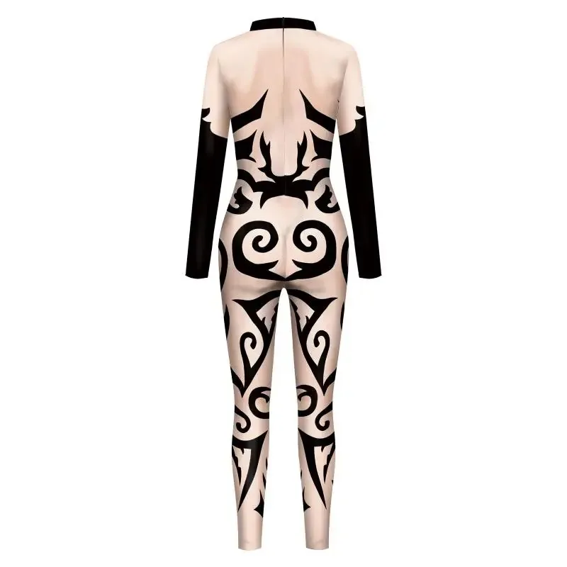 Queen Jumpsuit Tv Show Cosplay Costume Owl Pattern Halloween Costume For Women Festival Catsuit Adult Bodysuit Party Zentai Suit