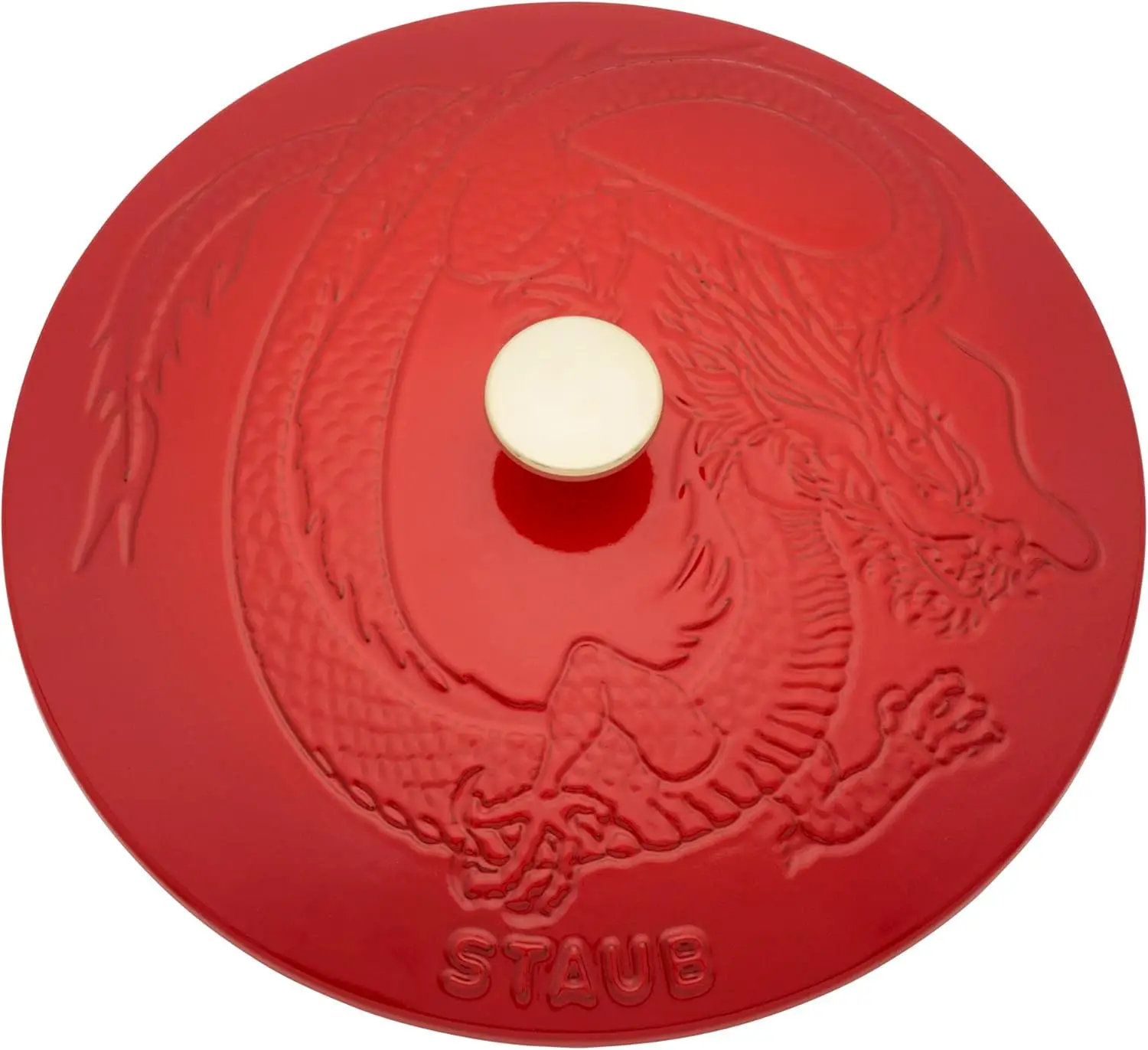 Cast Iron 3.75-qt Essential French Oven Dragon Lid - Cherry