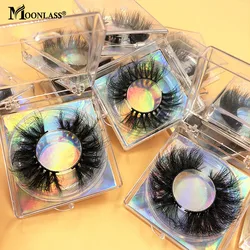 Messy 5D Mink Lashes Fluffy 22-25MM Mink Eyelashes Dramatic Beauty False Eyelashes Box Package Vendor Wholesale 3D Mink Lashes