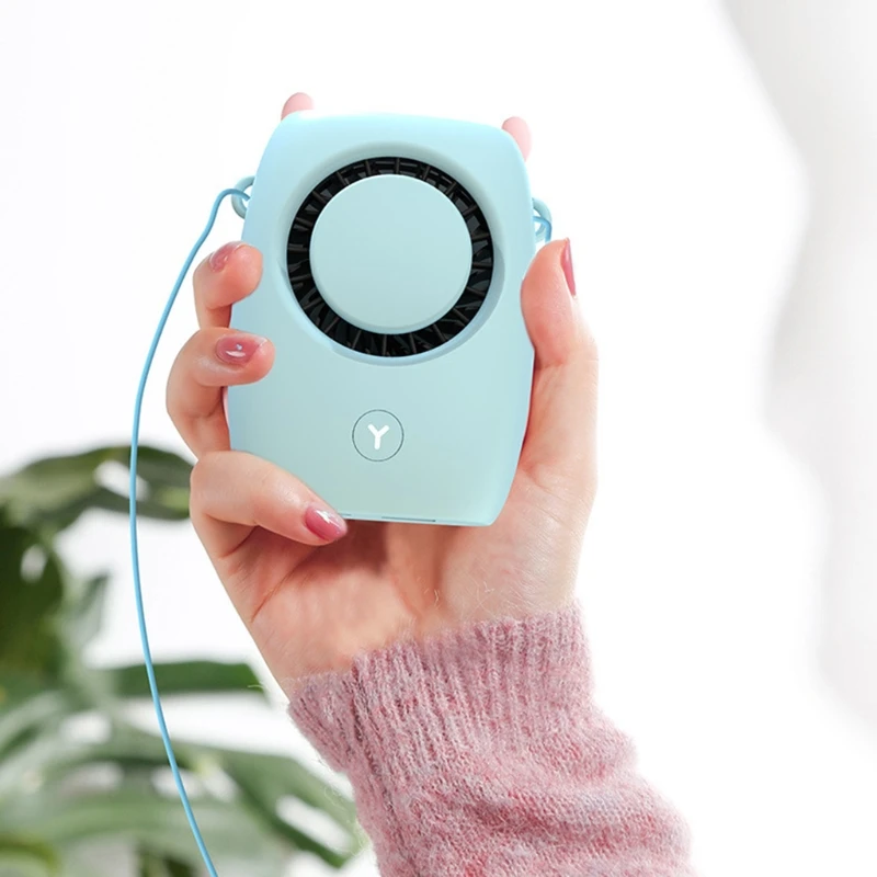 Wearable Fan Rechargeable Portable Neck Fan USB Powered Neck Silent Fan 3 Speed 1200mAh Battery Air Cooler/Power Dropship