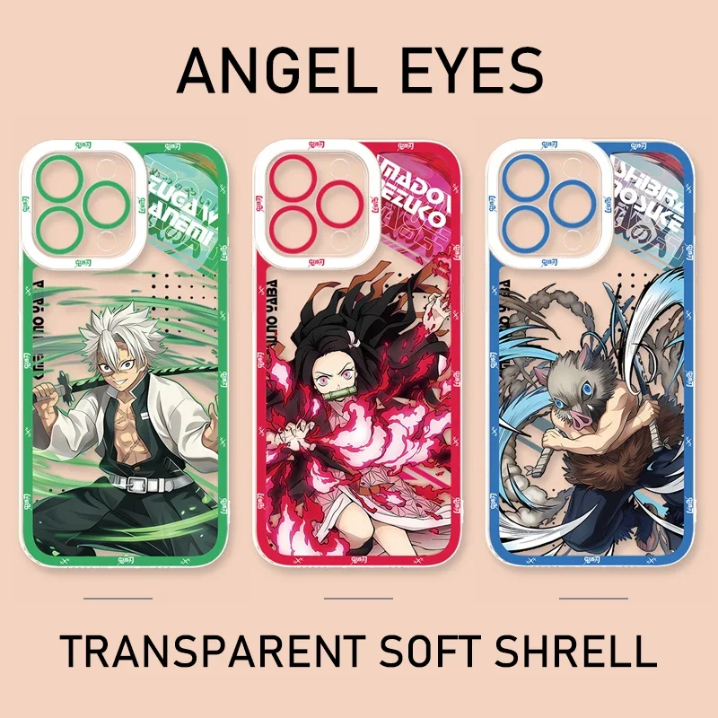 Japan Anime Demon Slayer Case For Samsung Galaxy S24 S23 S22 Ultra S21 S20 FE Note 20 10 Plus A15 A25 A35 A55 Silicone Back Capa