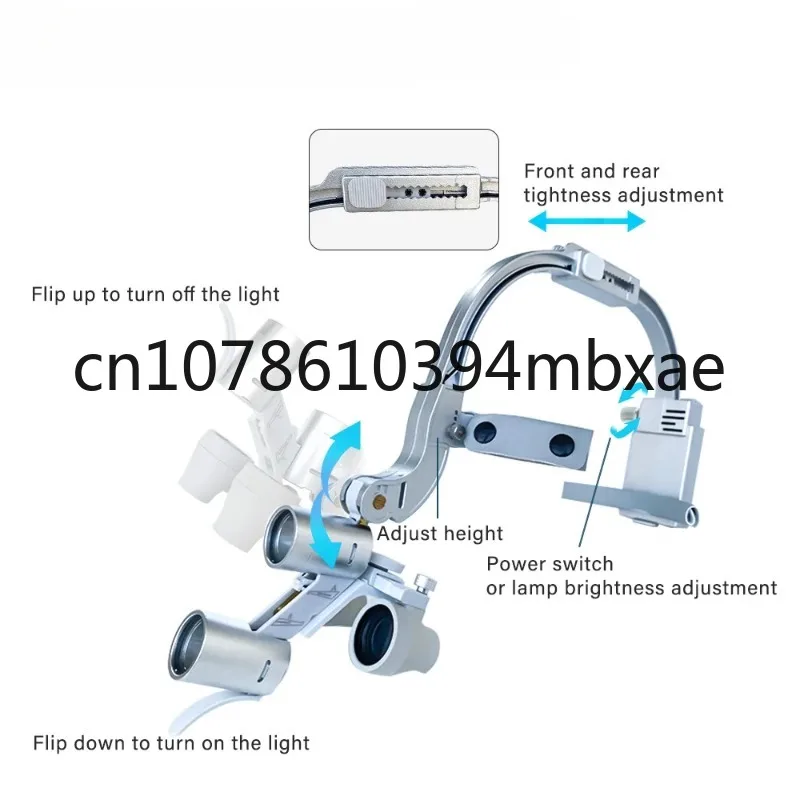 2.5X 3.5X Dr.kim LED Head Light Lamp For Magnification Binocular Loupes 5W Light Surgical Headlight