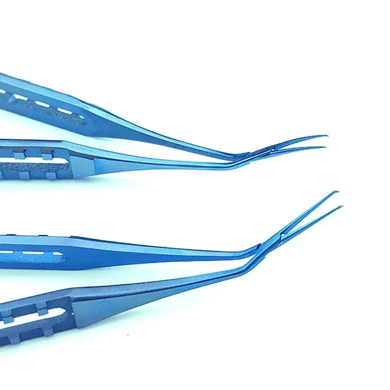 Ophthalmic Titanium Alloy  Capsulorhexis Tweezer Ophthalmic Tweezer Straight Curved Angle Instruments